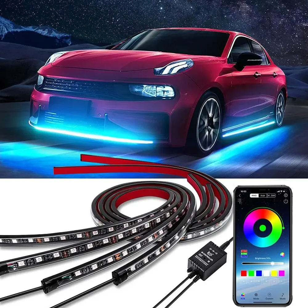 Néon LED RGB voiture sous-écla - Led Gaming Light Strip avis et prix