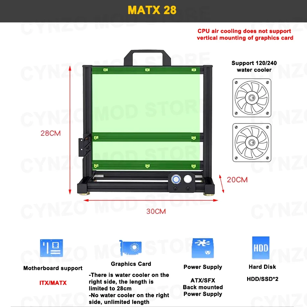 Modding-Boîtier PC ouvert EATX - Gaming Console Tower avis et prix
